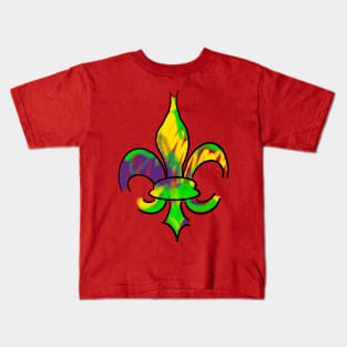 Mardi Gras Fleur De Lis Kids T-Shirt